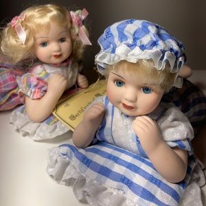 Pair of porcelain dolls